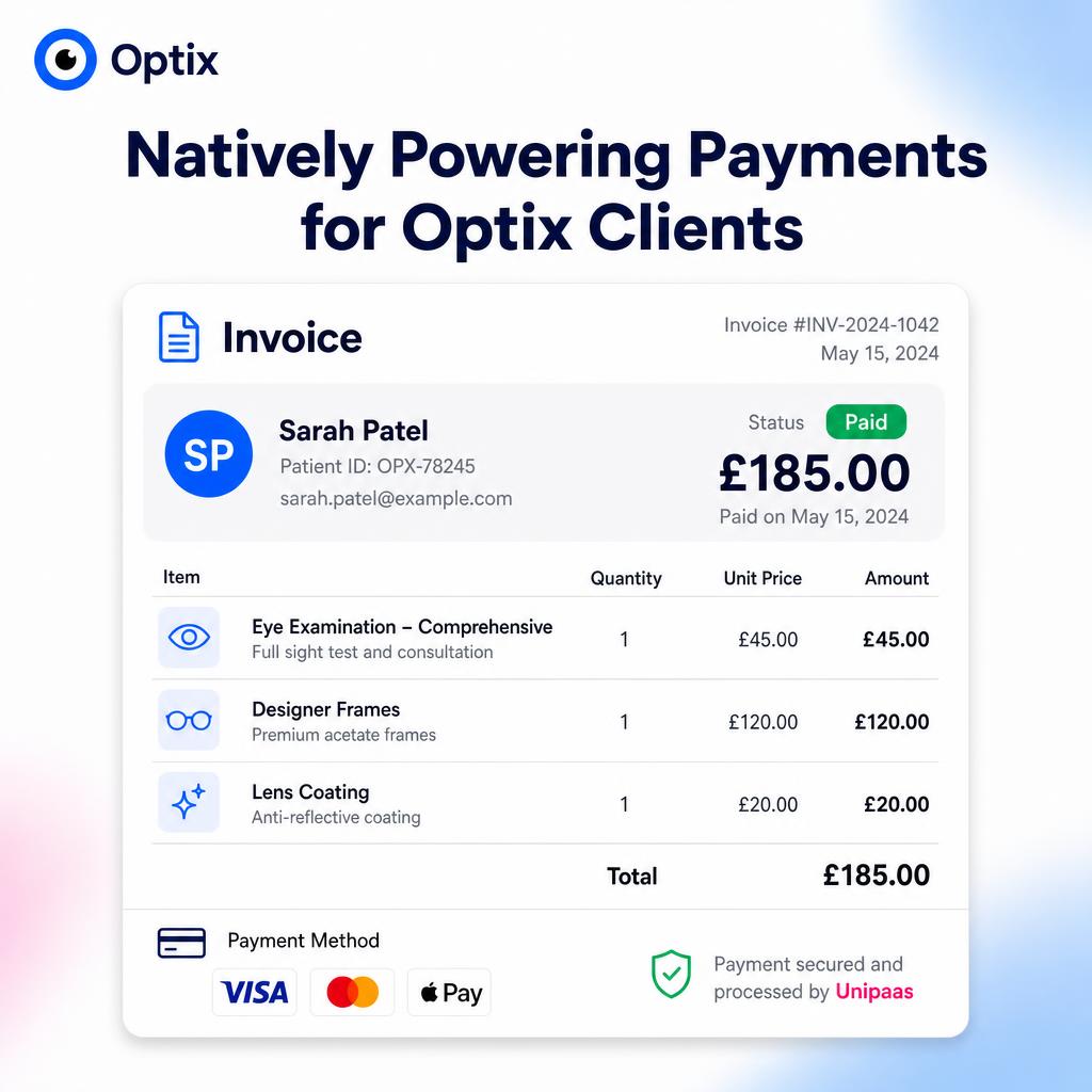 Natively powering payments for Optix clients